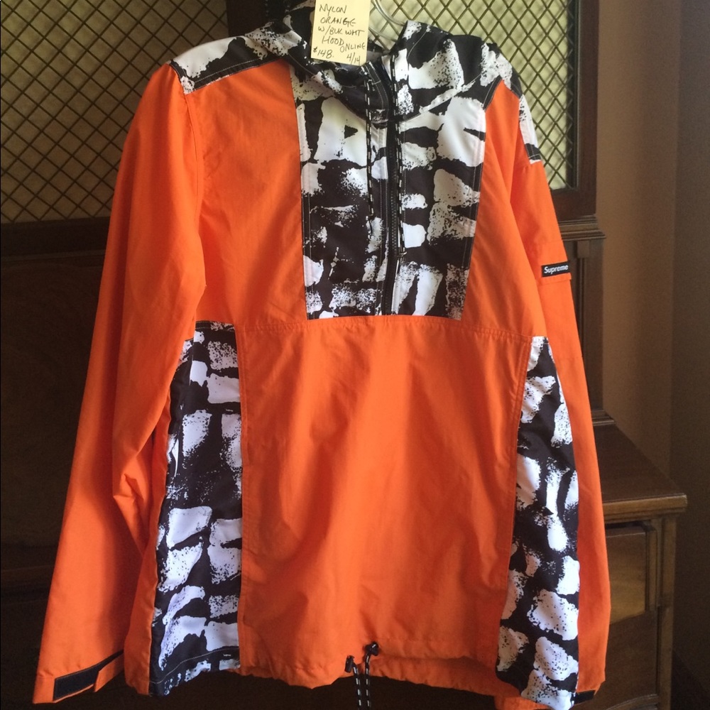 Supreme Nylon Orange limited edition jacket w hood