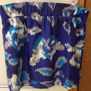Silk skirt, elastic waistband, Loft size medium