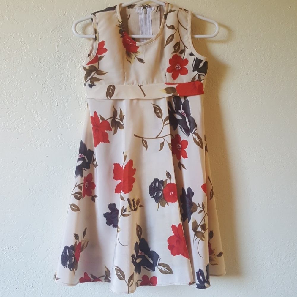 Nude Floral Dress