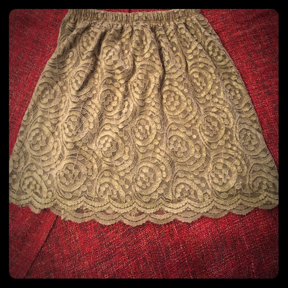 BEAUTIFUL SPARKLE FORMAL SKIRT VINTAGE PRINT