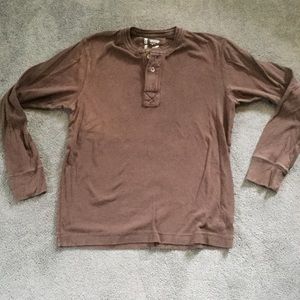 Brown Long Sleeve Henley
