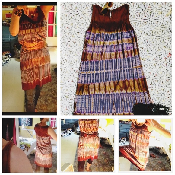 Lucky Brand Shift Tie Dye Cotton Dress - Picture 3 of 6