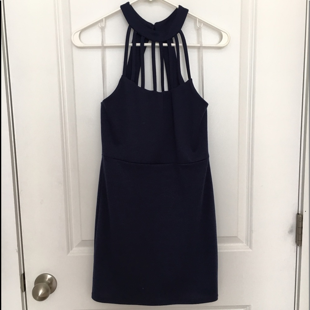 NWOT cage neck mini dress