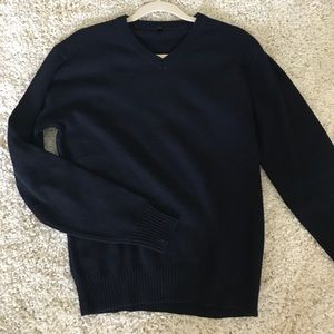 MUJI Wool V-Neck Sweater (Navy & Black)