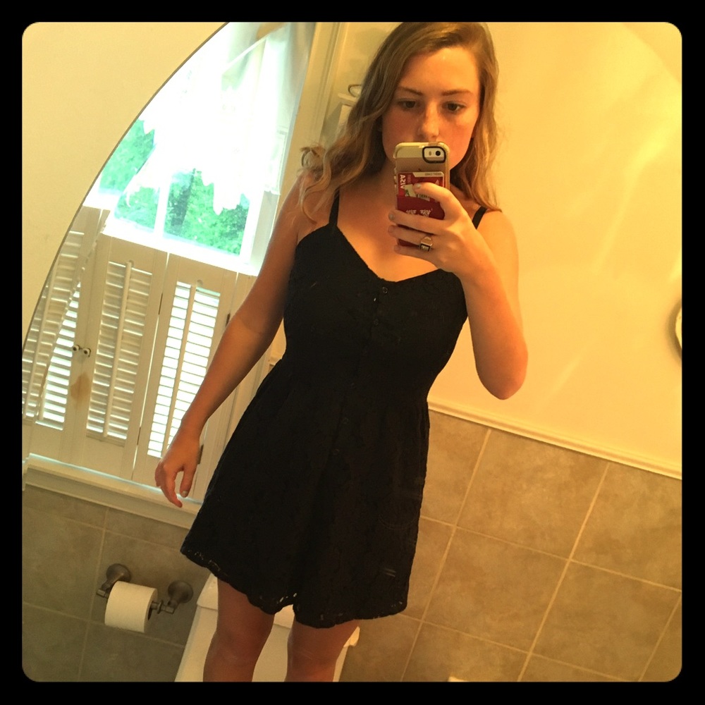 Black lace dress