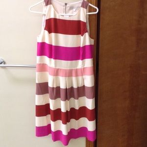 Striped polyester dress from loft, NWT size 6