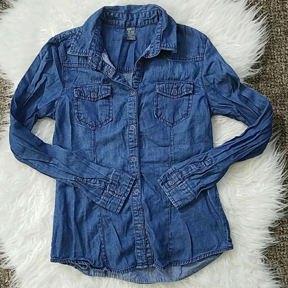 Zara Other - 🔥FINAL PRICE!Zara Girls Blue Denim Button Up