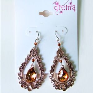 Yellow Sapphire Artificial Earrings