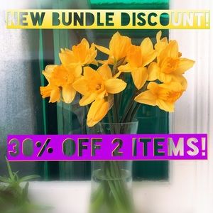Increased 30% Bundle Discount off 2 items!