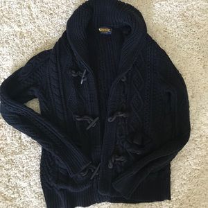Ralph Lauren Rugby Navy Shawl Collar Cardigan