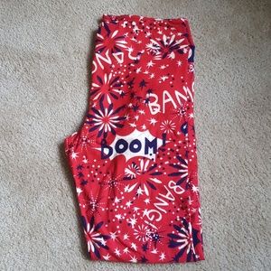 ????Americana BOOM POP BANG Lularoe leggings