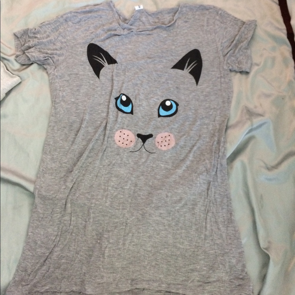 **BUNDLE cat t-shirt dress with cat shirt
