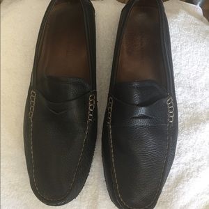 4xHP Banana Republic black leather loafers size 11