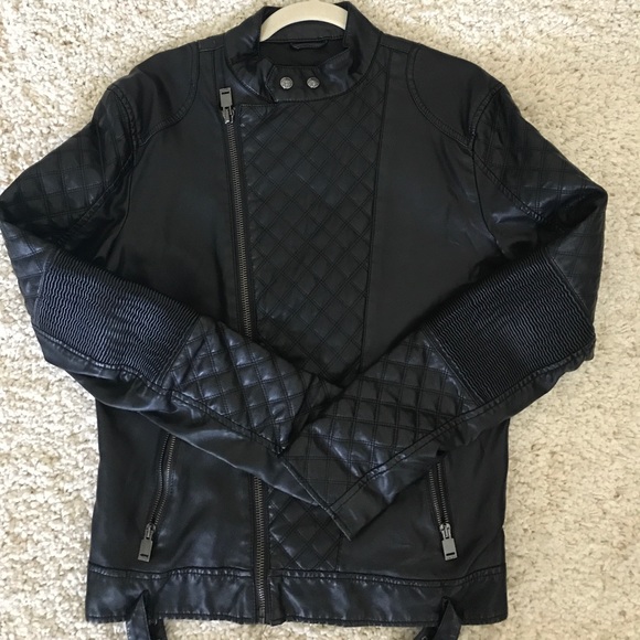 Zara Other - ZARA Leather-Look Biker Jacket