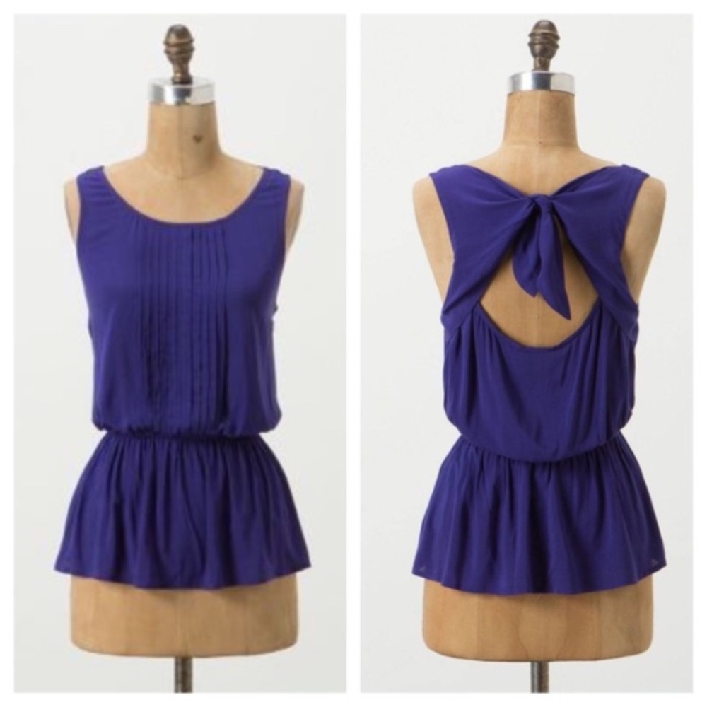 Purple peplum tank / anthropologie / 4