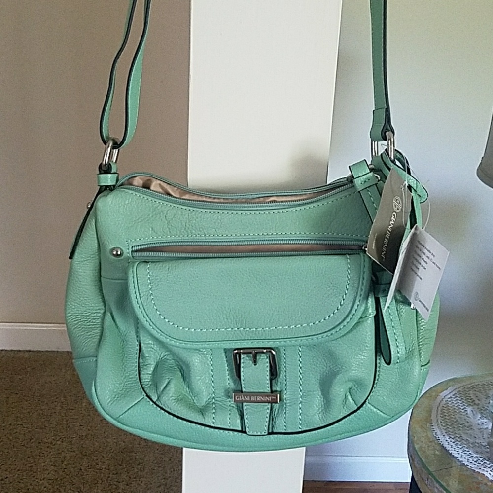 Giani Bernini Mint green hobo bag genuine leather