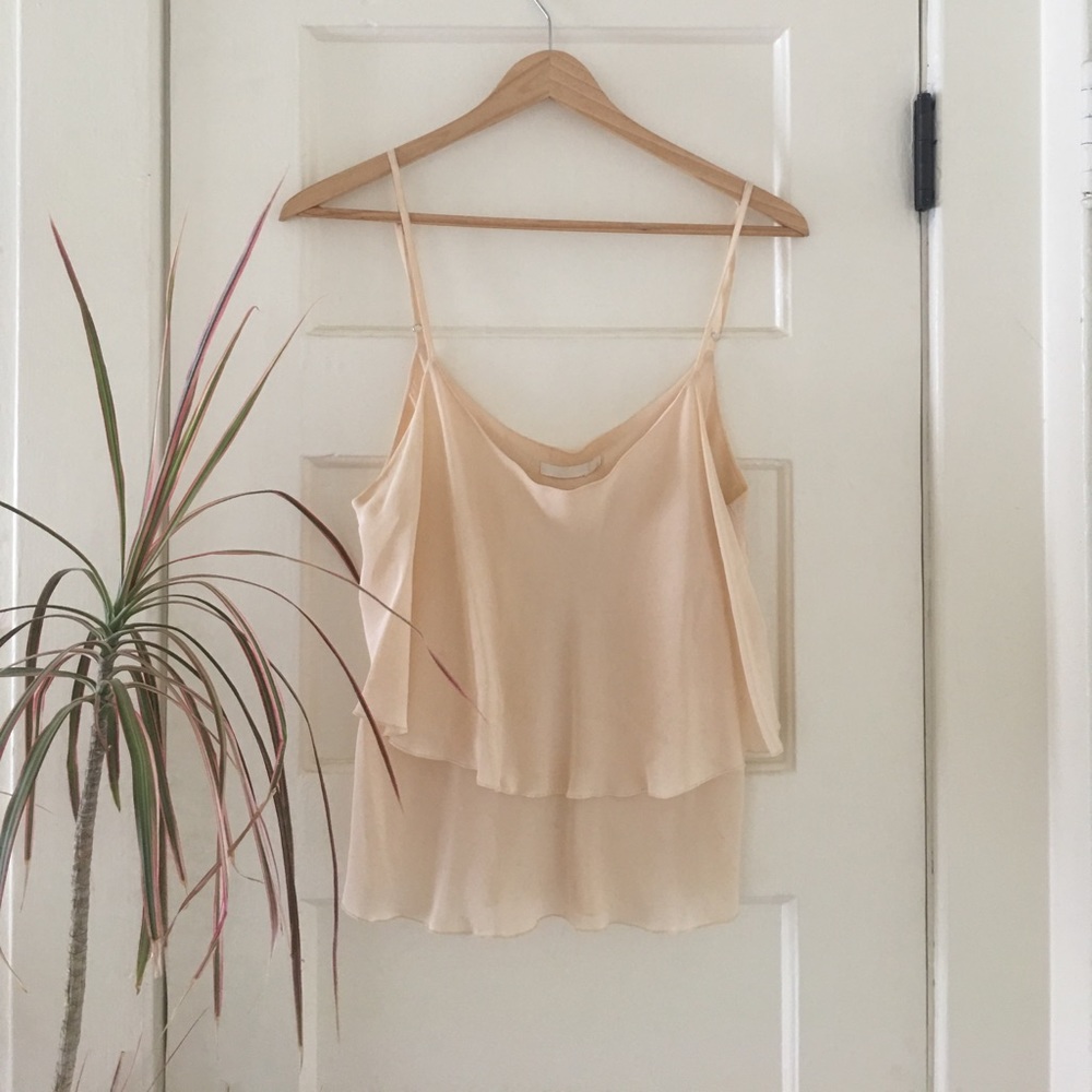 INDAH Pale Pink Silk Top