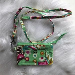 Vera Bradley zip ID case and lanyard 💚