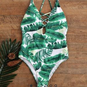 Zaful size small printed one piece
