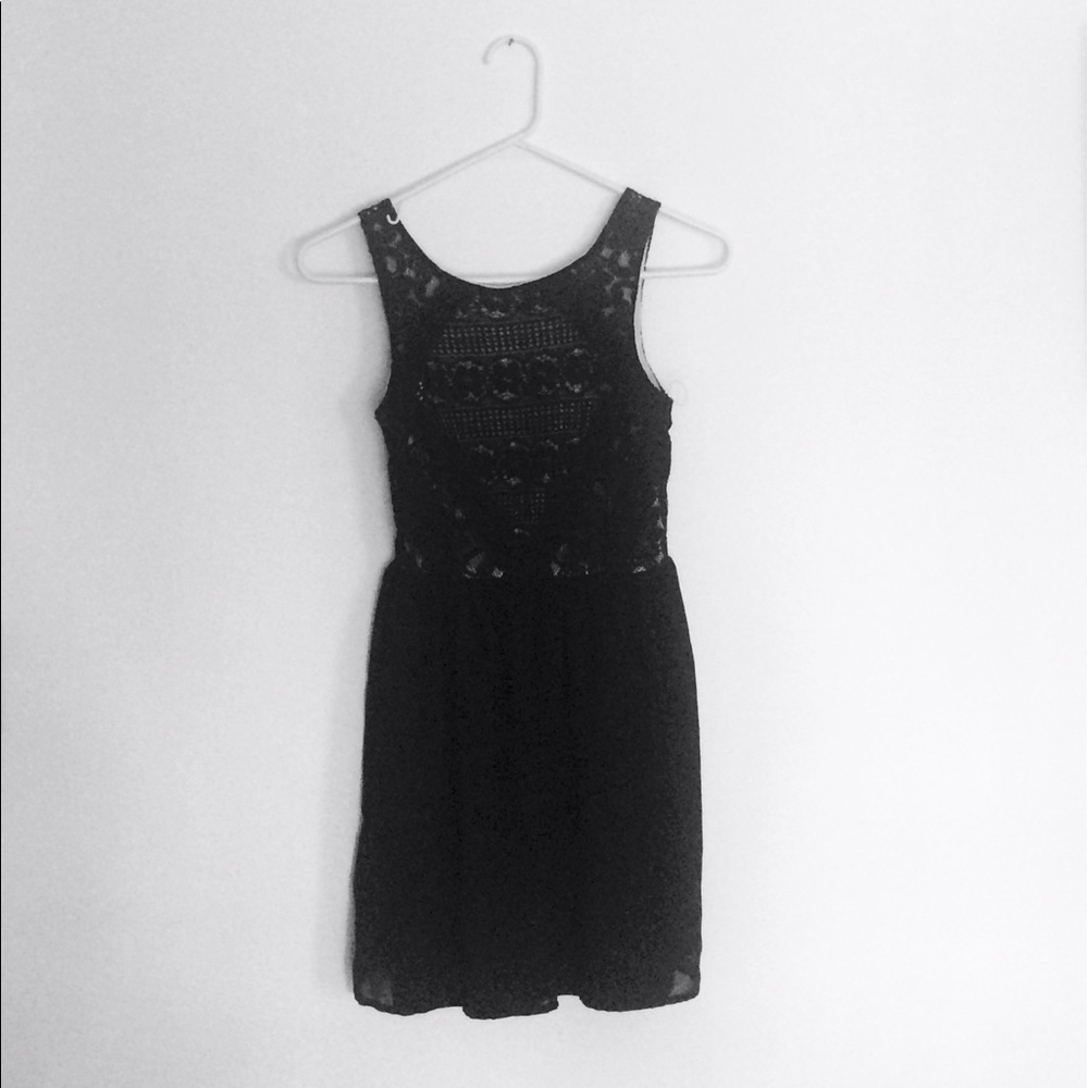 Black dress with a V line back