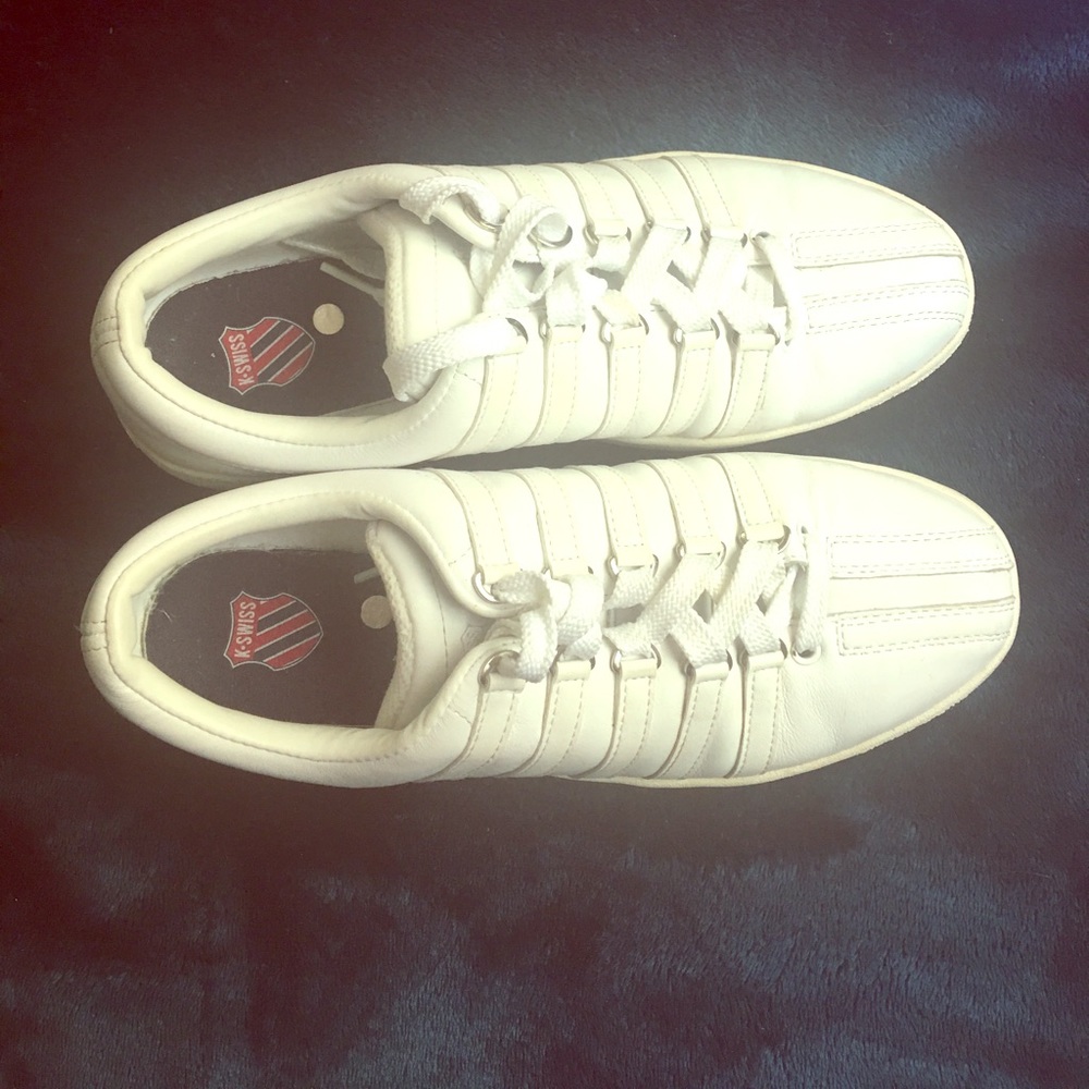 All white K•Swiss