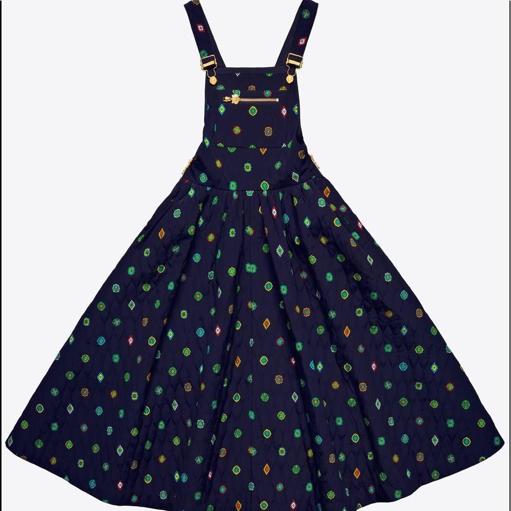 Kenzo x H&M Quilted Overall Dress Pure Silk