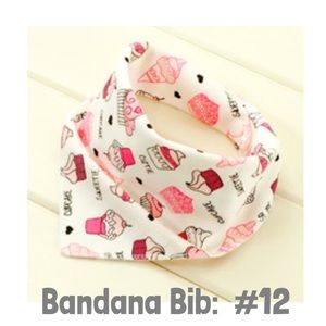 Bandana Bib For Baby (Cupcakes)