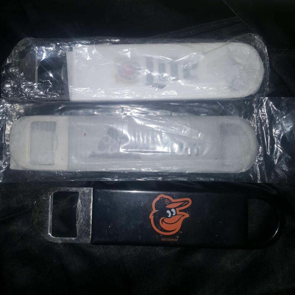 3 Vinyl Wrapped Paddle Style Bottle Openers