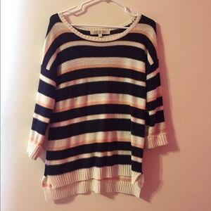 🎀High low striped sweater