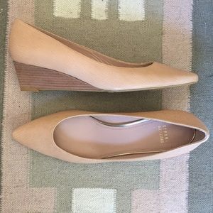 Stuart Weitzman Nude Wedge Pumps