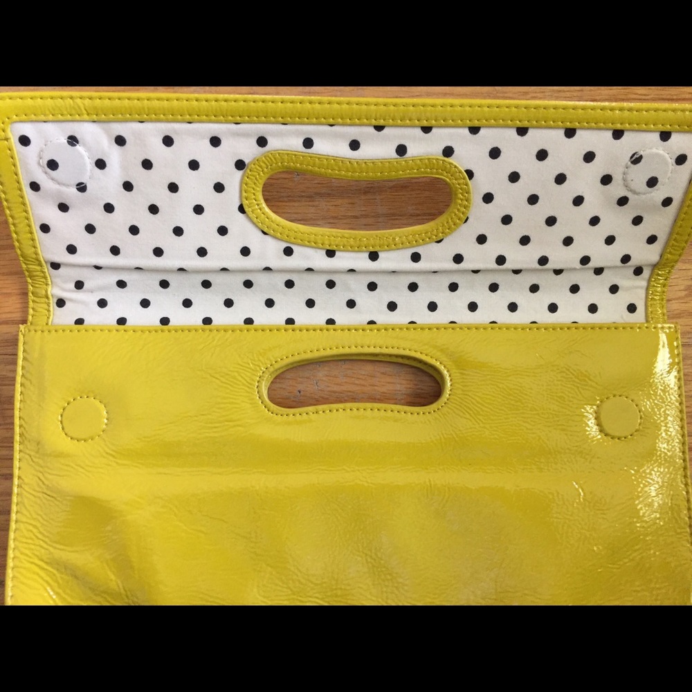 Hobo Yellow Patent Clutch Purse