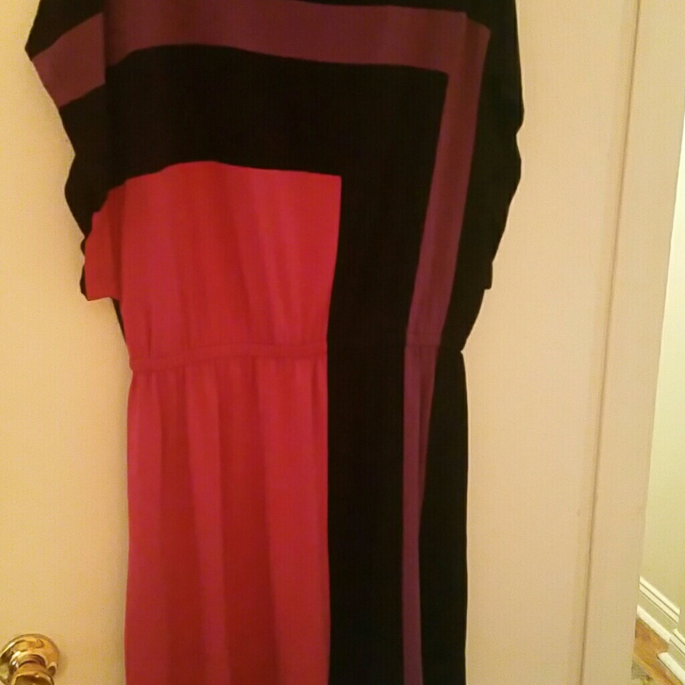 Short Sleeve Color Block Dress