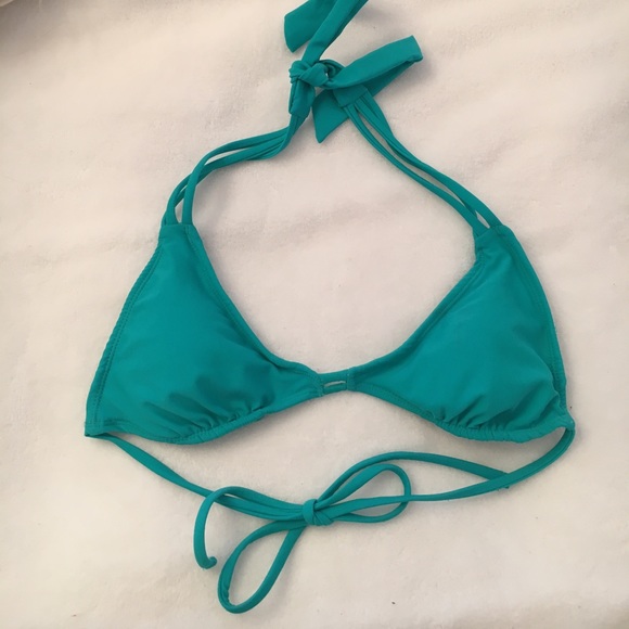 strappy turquoise bikini top - Picture 1 of 4