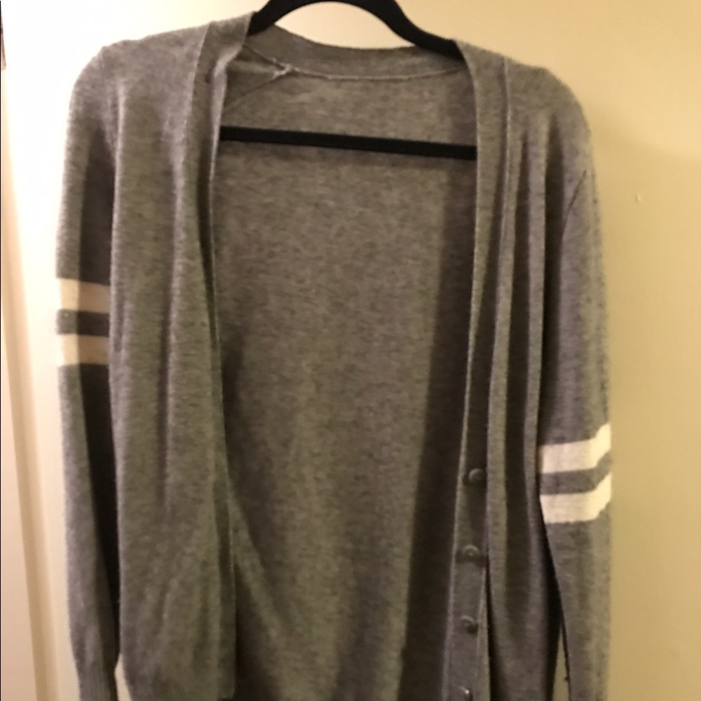 J crew grey rugby sweater