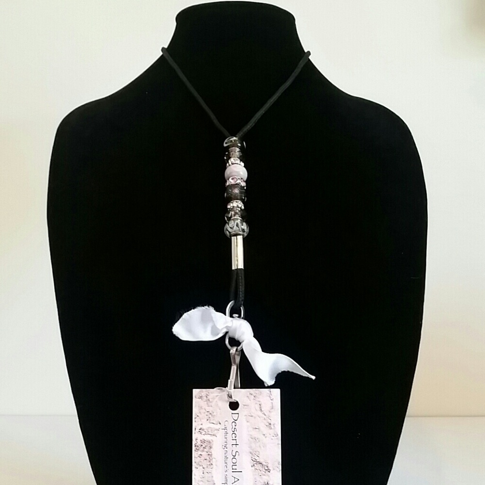 Photo ID Lanyard w / Color Glass Beads