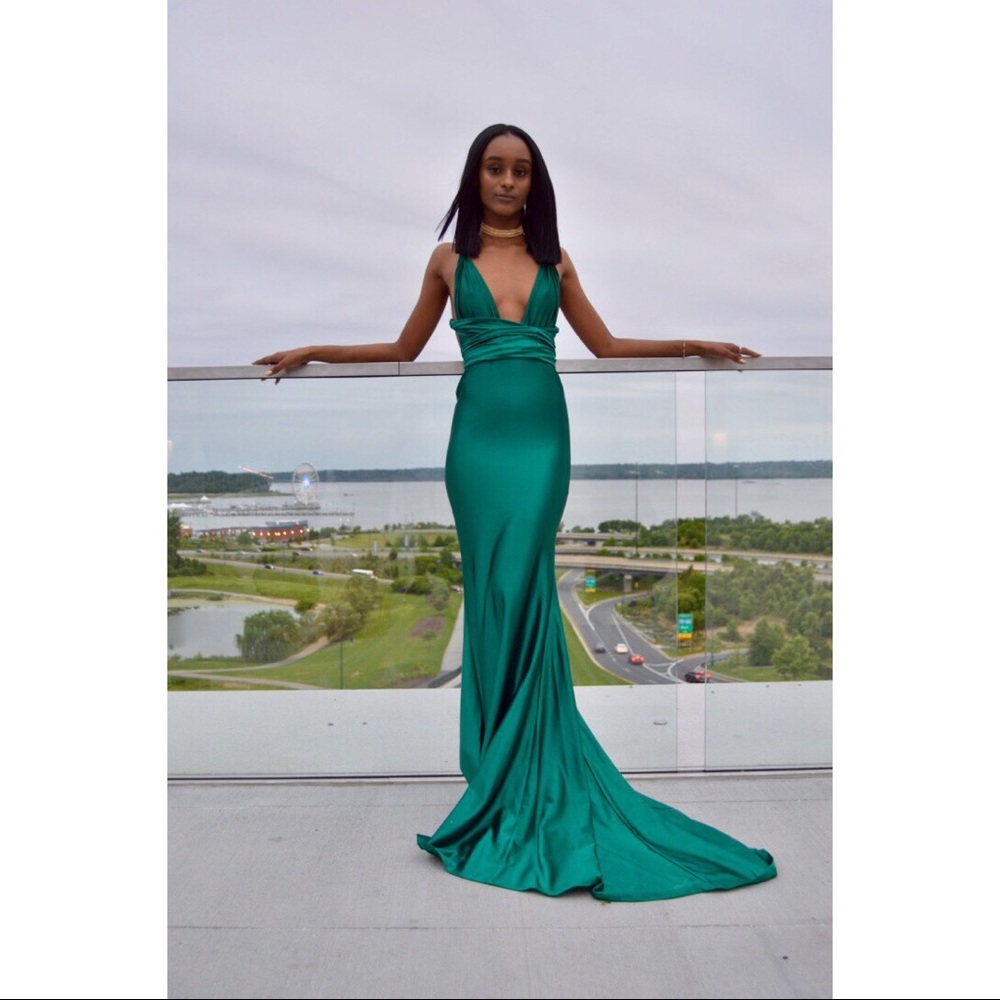 Exclusive Emerald green gown