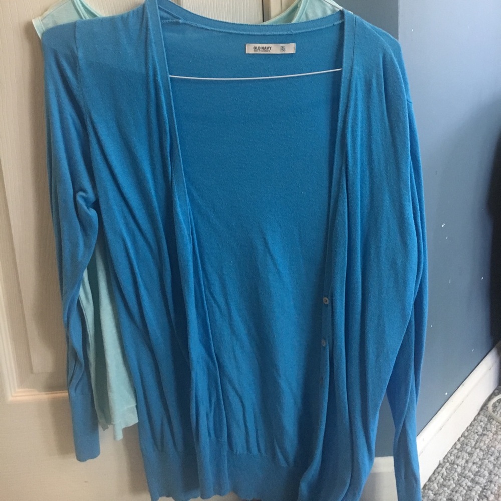 blue sweater