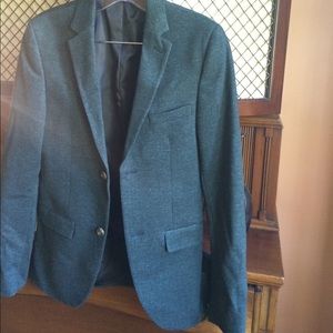 Topman dark green cotton blazer