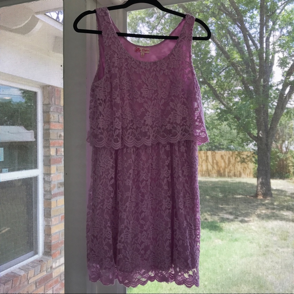 💜Lilac Lace Dress, Kohls, Junior L