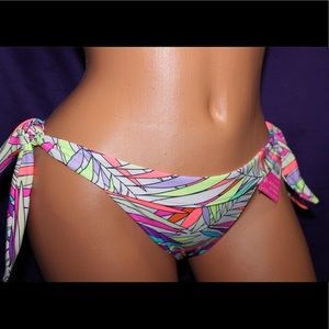 XS Victoria Secret Beach Sexy Side Tie Neon Print