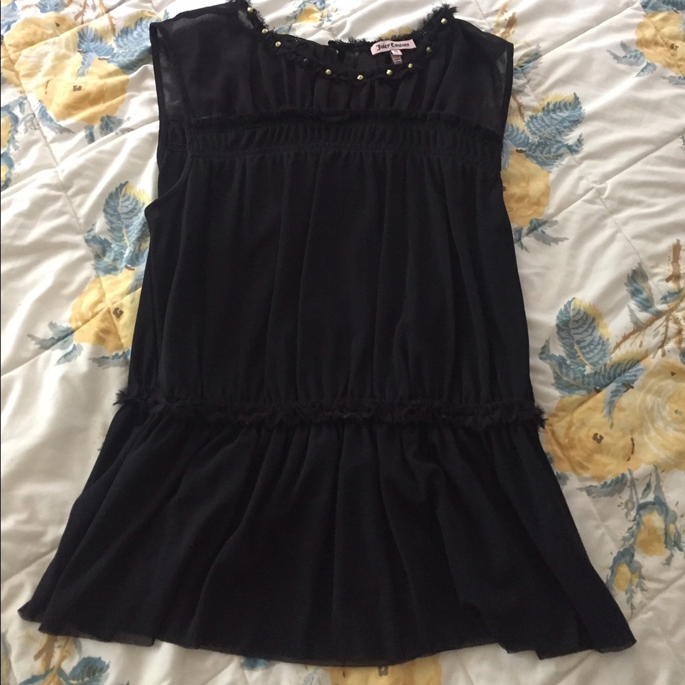 Juicy couture black peplum blouse