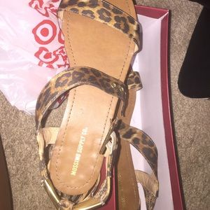 Leopard print sandals
