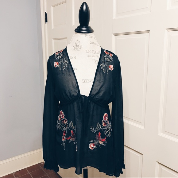 Express Tops - Sexy Express Sheer Blouse