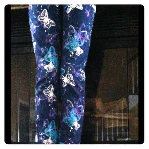 Justice brand, butterfly skinny jeans.