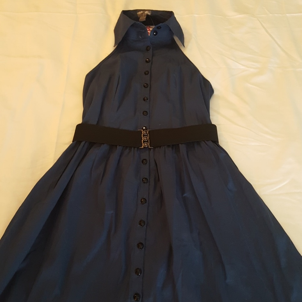 NWT navy blue halter dress