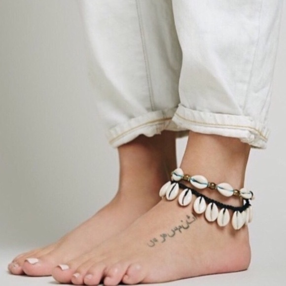 Free People white shell Anklet trendy - Picture 2 of 5