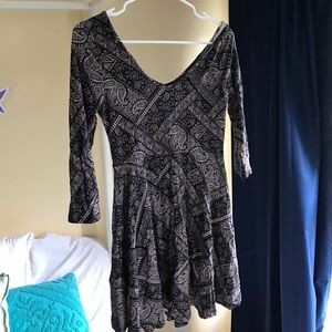 Black and white paisley dress