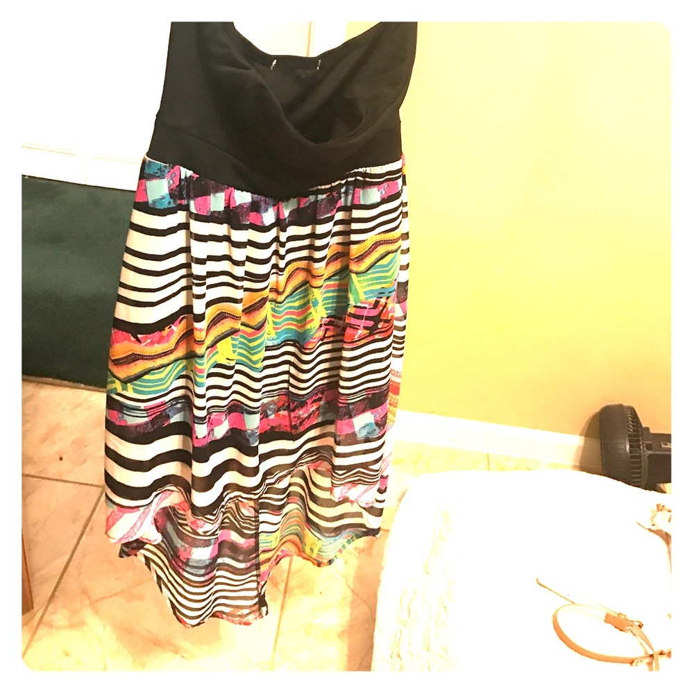 Strapless high low dress