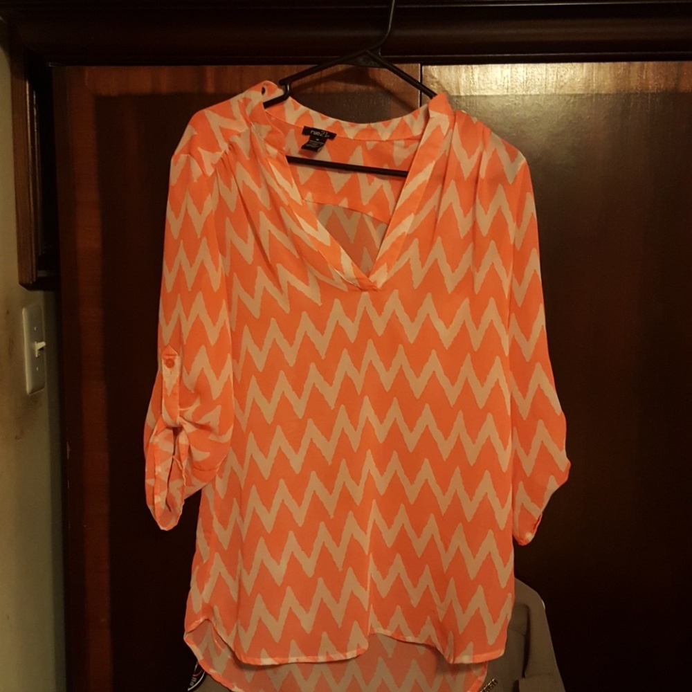 Rue 21 blouse neon Pink