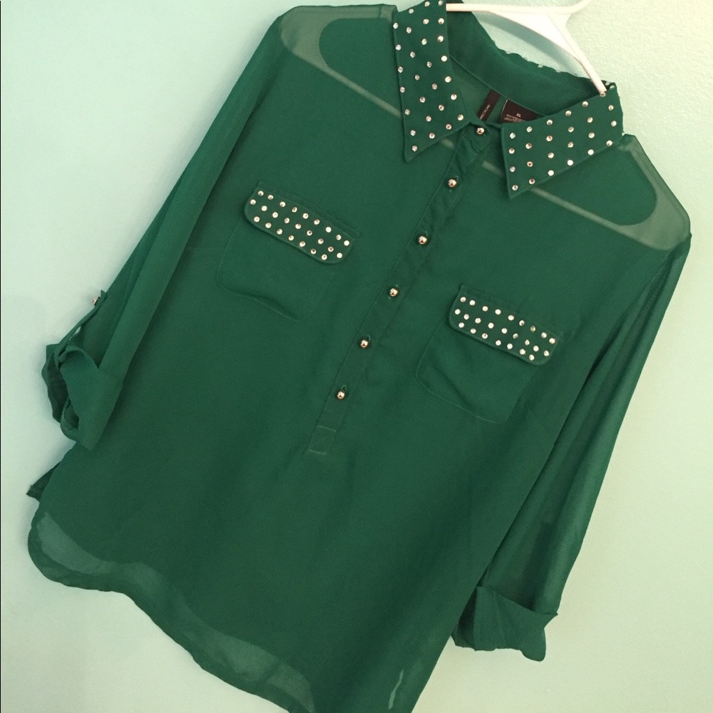 Green blouse